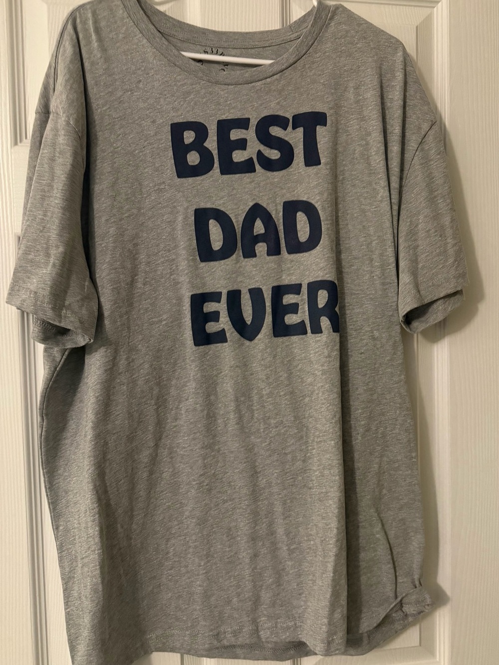 Revolution Gray Tee with Navy "BEST DAD EVER" Graphic